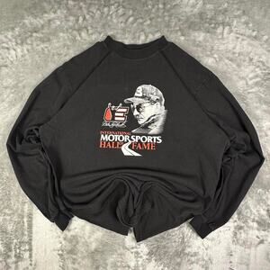 Vintage Dale Earnhardt International Motorsports HOF Black LongSleeve Tshirt M-L